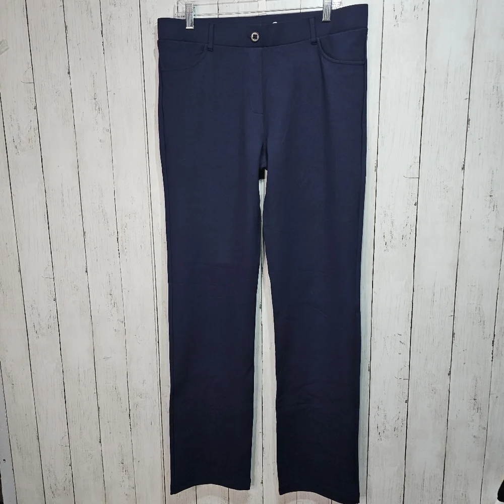 Betabrand Straight-Leg Classic Dress Pant Yoga Navy Blue Pants Size XL Long. - Picture 1 of 7